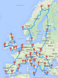 This Map Shows The Quickest And Ultimate Road Trip Across Europe Best European Road Trips Road Trip Europe European Road Trip
