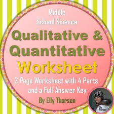 Qualitative And Quantitative Observations Worksheet Scientific Method Procedural Writing Worksheets