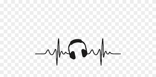 Outline headphone and microphone tattoo design idea. Heartbeat Headphones Tattoo Free Transparent Png Clipart Images Download