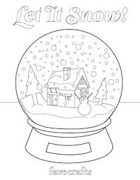 Acquaintance with the planet earth, this is what the expanded catalog of globe coloring pages can give. Let It Snow Snow Globe Coloring Page Favecrafts Com