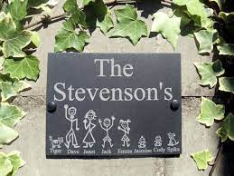personalised slate stick family house name or number door sign plaque 20 x 15cm ebay voordeur diys nieuwe woningen