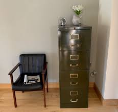 Vintage 4 drawer metal file cabinet. X Exceptional Mid Century 4 Drawer Steel Filing Cabinet By Roneo Antique Vintage And Retro Furniture