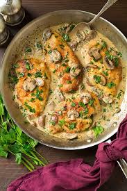 Skillet Chicken With Creamy Mushroom Sauce Cooking Classy Recipes Creamy Mushroom Sauce Stuffed Mushrooms