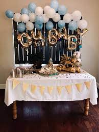 Boy Baby Shower Cloudy Sky Theme Simple Baby Shower Baby Shower Planning Blue Baby Shower
