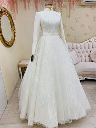 Simli Tesettur Gelinlik Dantel Gelinlik The Dress Gelinlik