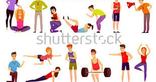 Stock Vector Orthogonal Icons Set With Personal Sport Trainer And People In Sportswear During Physical Exerci Sports Trainers Website Template Design Icon Set