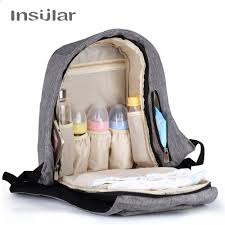 Insular Popok Bayi Tas Ransel Mumi Bersalin Popok Mengubah Tas Bayi Travel Ransel Desainer Tas Keperawatan Untuk Stroller Tas Popok Ransel