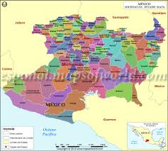 Te será sumamente útil para ubicar cada uno de los estados que constituyen al país, con todo y capitales. Mapa De Michoacan Estado De Michoacan Mexico
