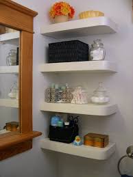 Corner Bathroom Shelf Idea White Floating Shelf Floating Shelves Floating Shelves Bathroom Bathroom Corner Shelf