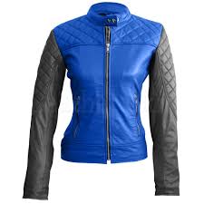 Women Blue Black Quilted Leather Jacket Purple Leather Jacket Plus Size Leather Jacket Leather Jackets Women