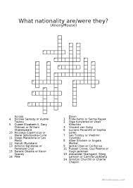 For some people, creating a crossword puzzle is just as rewarding as solving one. Nationalities Crossword Puzzle English Esl Worksheets For Distance Learning And Physical Classrooms