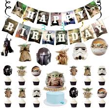 Check spelling or type a new query. Baby Yoda Birthday Party Supplies Yoda Party Set Include Happy Birthday Banner Hanging Swirls For Children Baby Yoda Theme Birthday Decoration Cake Cupcake Toppers Party Supplies Toys Games Dldp Al