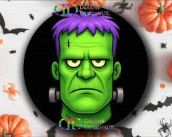 Franky Welcome Sign , Halloween Wreath Monster Attachment, Frank Classic  Halloween Decor, October Porch Sign