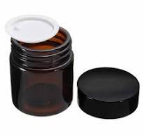 120ML AMBER GLASS CREAM JAR WITH LID