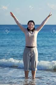 Mature woman in la concha beach, san sebastian , spain , basque country , 2016 august 09 , romantic , sea , relax , enjoy, tranquility, hipster , editorial use only Happy Mature Woman Enjoying On Sea Beach Stock Photo Picture And Royalty Free Image Image 15691249