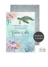 Sea Turtle Baby Shower Invitation Under The Sea Baby Shower Etsy Nautical Baby Shower Invitations Turtle Baby Shower Printable Baby Shower Invitations