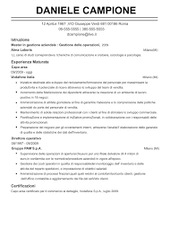 Esempio di curriculum vitae o cv in italiano. Creare Curriculum Come Scrivere Un Curriculum Livecareer