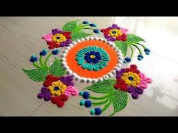 Rangoli Designs With Beautiful Awesome Flowers Rangoli Design For Diwali Festival S By Jyoti Youtube Rangoli Patterns Flower Rangoli Rangoli Designs Flower
