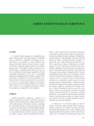 Azbest in concentratie ce depaseaste concentratia admisibila si pe o durata semnificativa , evidentiata : Https Hrcak Srce Hr File 247357