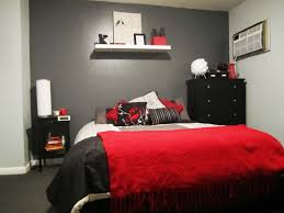 Red Grey Paint Color Small Master Bedroom Idea With Grey Color Interior Decor For Your Bedroom Design Ideas Red Bedroom Decor Red Rooms Black And Grey Bedroom