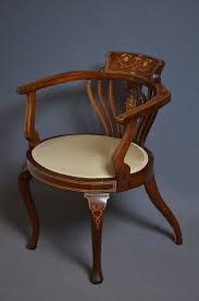 Edwardian Tub Chair Mahogany Armchair Vintage Office Chair Armchair Retro Chair