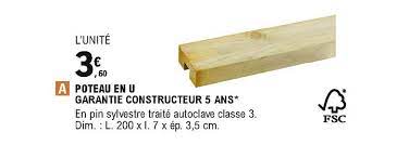 Offre Poteau En U Chez Eleclerc Brico