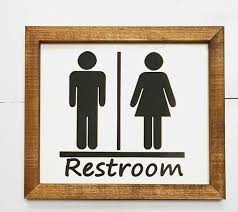 Restroom Sign Rustic Bathroom Sign Bathroom Wall Decor Home Decor Sign Male And Female Farmhouse Wood Frame Sign Bathroom Signs Farmhouse Bathroom Decor