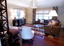 Give your living room a pleasing purple update. Worlds Away Ava Mirrored Buffet Transitional Living Room