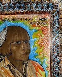 Elwyn FineArt writes: ''I started this painting last year 2021, I title  this Fierce war paint, I had fun painting one here.. soo many mistakes and  redos.. I hope this painting is