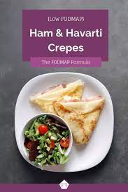Looking For A Savoury Lunch On The Go Try These Quick And Easy Low Fodmap Ham And Havarti Crepes Fodmap Recipe Fodmap Lunch Fodmap Recipes Low Fodmap Recipes