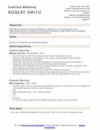contract attorney resume samples