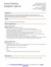 contract attorney resume samples