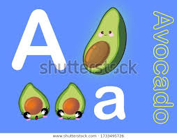 Find Cute Alphabet Letter Avocado Fruits Veggies Stock Images In Hd And Millions Of Other Royalty Free Stock In 2020 Cute Alphabet Lettering Alphabet Alphabet Pictures