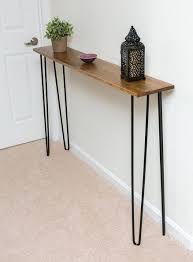 Leftover Piece Of Pine Becomes A Console Table Diy Console Table Modern Console Tables Diy Console
