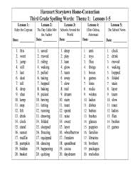 Each child will have different personal and spelling pattern/chunk words. Fillable Online Harcourt Storytown Home Connection Third Grade Spelling Words Fax Email Print Pdffiller