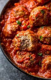 Easy Baked Meatballs Recipe With Images Meatball Recipes Easy Easy Baked Meatballs Meatball Dinner Recipes