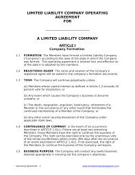 Free Llc Operating Agreement Northwest Registered Agent S Corporation Limited Liability Company Agreement