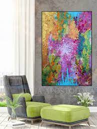 Our online large canvas art gallery has the perfect fit for your big canvas art needs. Rainbow Colorful Canvas Print Wall Art Decor Abstract Painting Large Wall Art Julia Apostolova Abstract Painting Colorful Abstract Art Abstract Art Painting