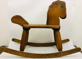 Dyi all you need is a wooden rocking horse (michaels), some sand paper to polish it off, a spray can of paint with primer (we used white), a paint marker to outline the stripes (michaels), and paint of your choice (we. Sold Price Vintage Wooden Rocking Horse Invalid Date Edt