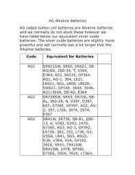 59 Reasonable Button Battery Chart