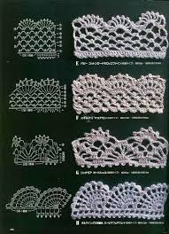 pretty crochet edging trim diagram chart patterns for