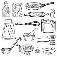 Check spelling or type a new query. Set Of Hand Drawn Kitchen Tools Design Elements For Menu Poster Vector Illustration Royalty Free Cliparts Vectors And Stock Illustration Image 79637282
