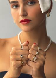 Kate diamond sapphire entourage ring 14k gold