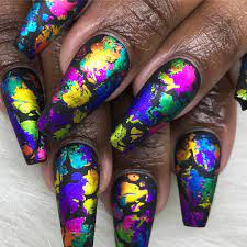 690 Likes 20 Comments Tabytha Tabythascott Nails On Instagram Matte Foil Nails For Imma A Deeva Inspir Foil Nails Medium Dark Skin Tone Nails