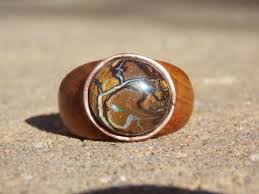 Mens Large Australian Boulder Opal Ring Size 11 1 2 Cypress Etsy Boulder Opal Ring Australian Boulder Opal Ring Boulder Opal