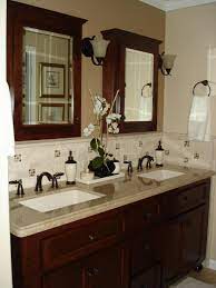 The wooden counter vanity short straight towards the bath panels and continuous over the height of. Traditional Double Sink Bathroom Vanity Ideas On Foter