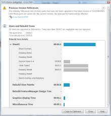SOLIDWORKS Drawing Performance Evaluation Tool