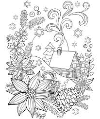 Cabin In The Snow On Crayola Com Christmas Coloring Pages Coloring Pages Winter Mandala Coloring Pages