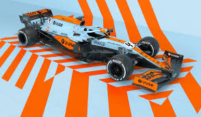 The retro livery will mark mclaren's tribute to gulf's timeless design. Amnktkdqpkci1m