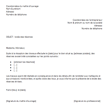 Norme afnor lettre 2019 : La Levee De Reserves Explications Et Modele De Lettre